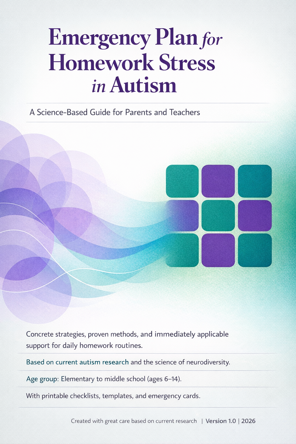 Autism Homework Emergency Plan