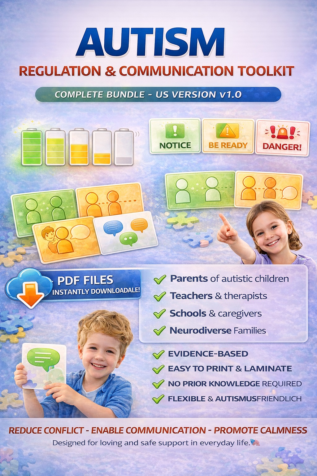 Autism Visual Communication Scales Bundle